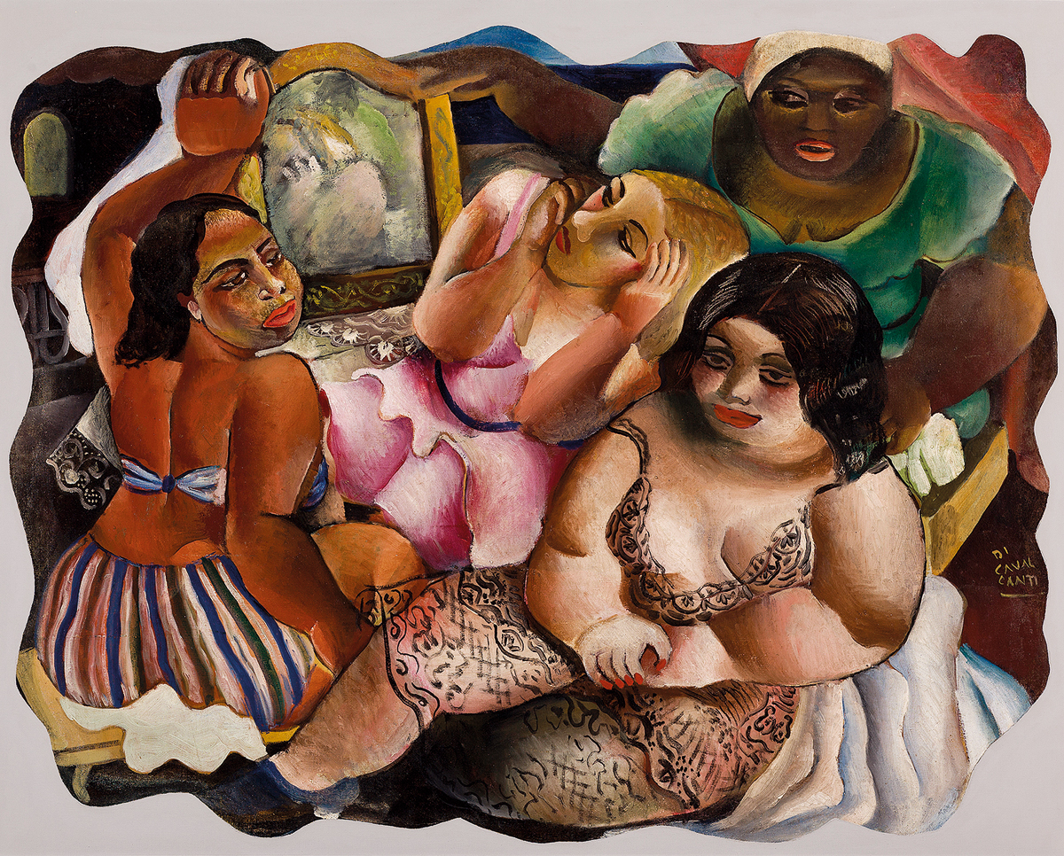 Di Cavalcanti. Rio de Janeiro, RJ, 1897 - Rio de Janeiro, RJ, 1976. Bordel, década de 1930 óleo sobre tela. Acervo da Fundação José e Paulina Nemirovsky, em comodato com a Pinacoteca do Estado de São Paulo (Crédito: © Isabella Matheus)